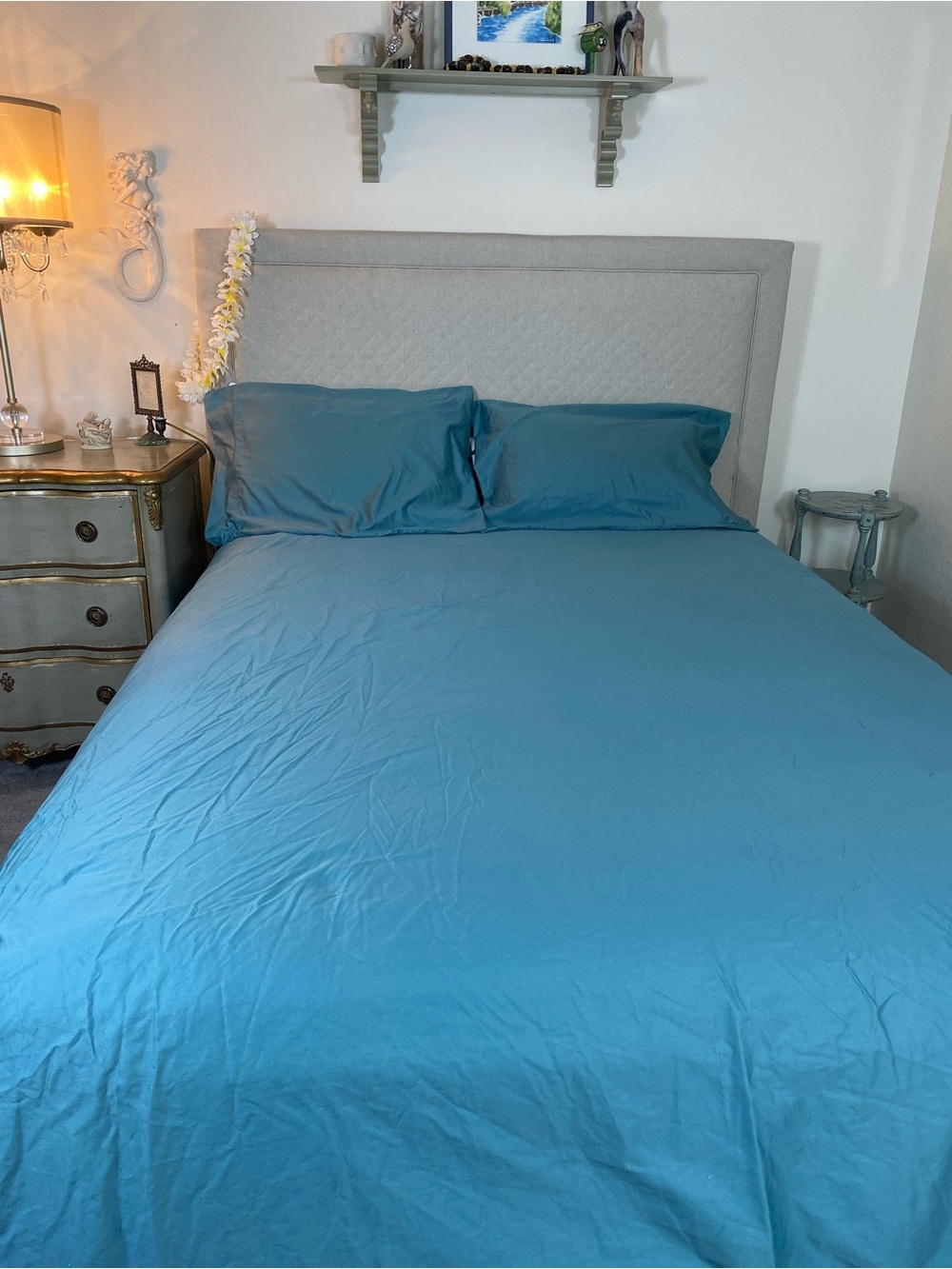 Hotel Style Sheets Set 3 Egyptian Cotton Teal Blue Smooth Luxurious Queen